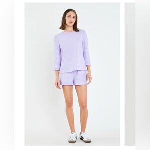 English Factory Pink & Purple Short Set